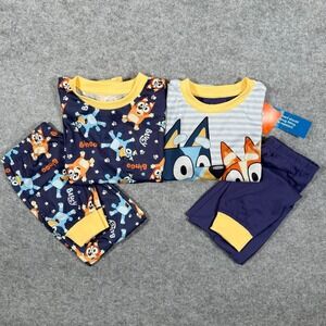 Bluey Boys Pajama Set 4pc Size 7 6-7 Years NWT Character 2 Tops 2 Pants